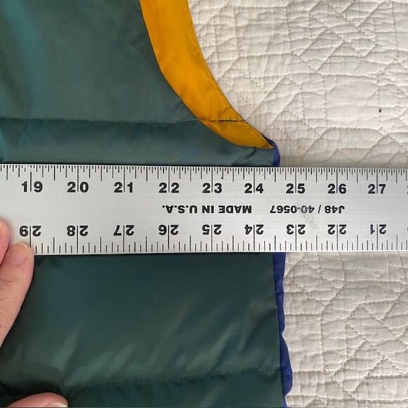 Levi's Stay Loose Oversized Puffer Down Vest Color block Men's Size Medium Retro - Picture 4 of 11